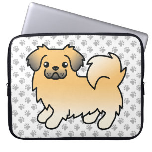 Funda Para Portátil Spaniel Tibetano Sable Cervatillo Perro De Dibujos