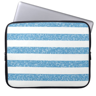 Funda Para Portátil Sparkle Purpurina Look Stripes Electronics Sleeve