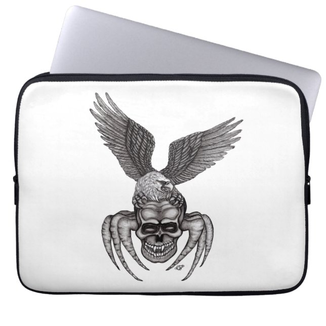 Funda Para Portátil Spiderskull con águila (Frente)