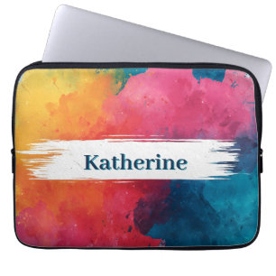 Funda Para Portátil Splash de pintura de color de agua vibrante con no