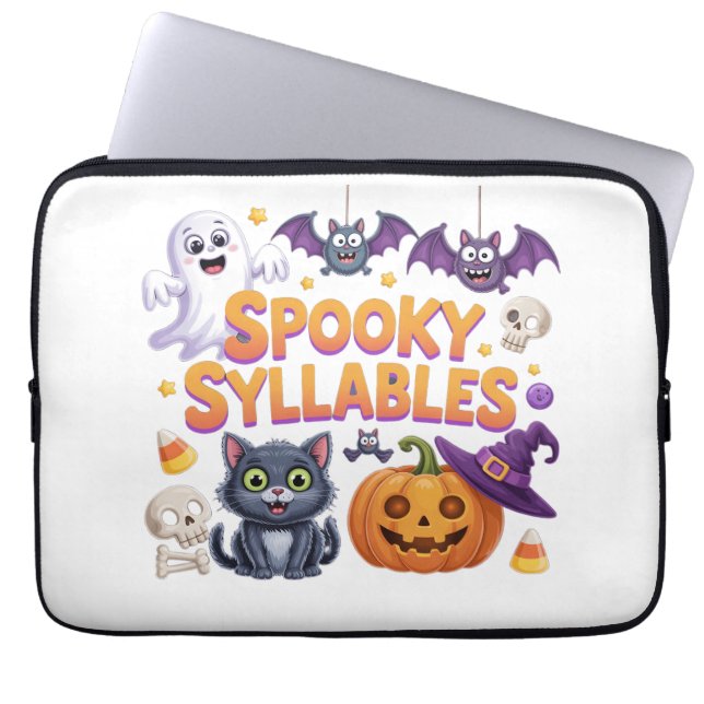 Funda Para Portátil Spooky Syllables (Frente)