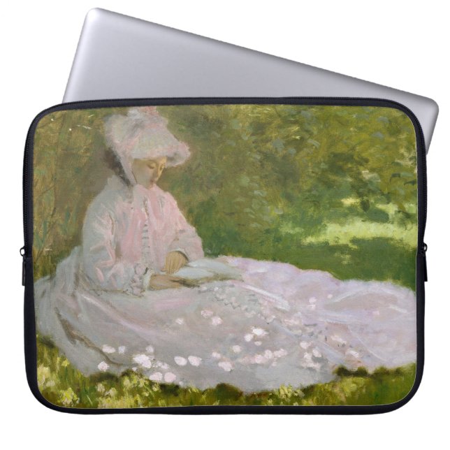 Funda Para Portátil Springtime, Impressionist Portrait, Claude Monet (Frente)
