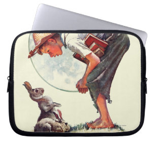 Funda Para Portátil Springtime, muchacho 1935 con el conejito