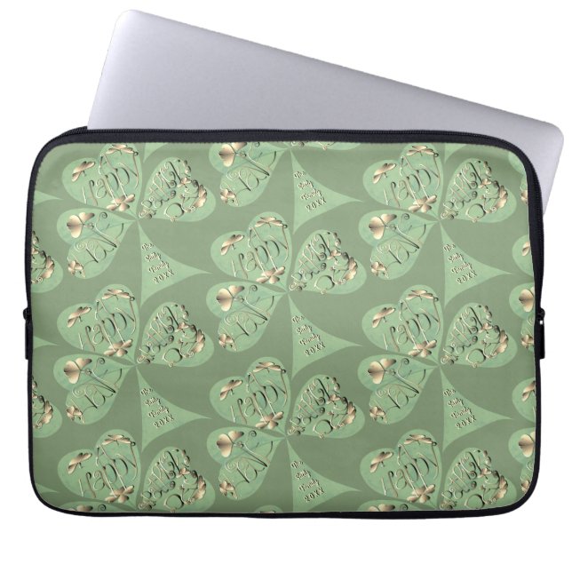 Funda Para Portátil St. Patrick's Day Shamrock (Frente)