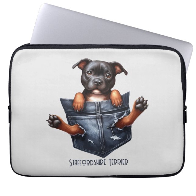 Funda Para Portátil Staffordshire Terrier Pocket Dog (Frente)
