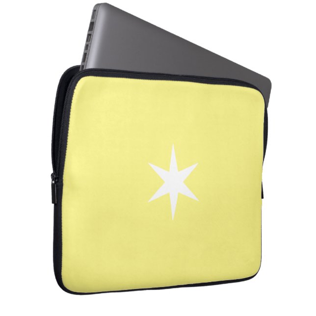 Funda Para Portátil Star Stern amarillo y blanco (Anverso derecho)