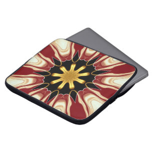 Funda Para Portátil Starburst: Protec Tech de Lujo Carmesí Profundo y