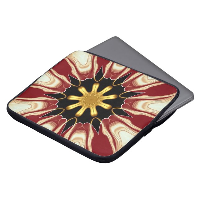 Funda Para Portátil Starburst: Protec Tech de Lujo Carmesí Profundo y  (Superior anverso)