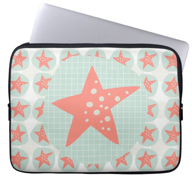 Funda Para Portátil Starfish Whimsical Sea Ocean Nautical (Frente)