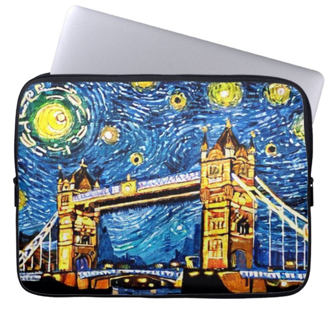 Funda Para Portátil Starry Starry Night Londres Inglaterra (Frente)