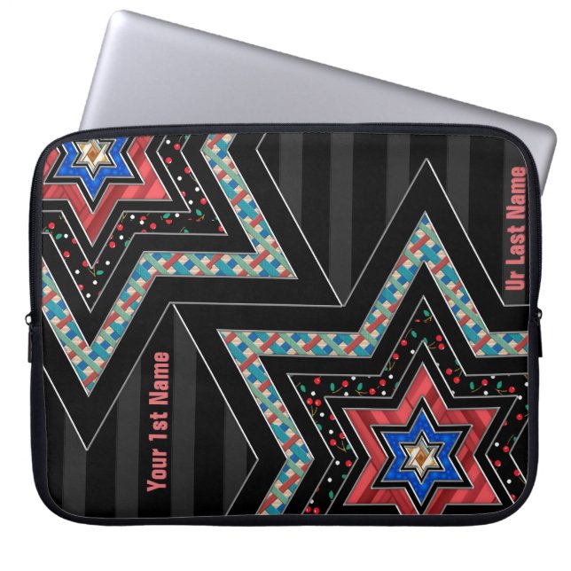 Funda Para Portátil STARS de David y Stripes v2 (Personalizado) (Frente)