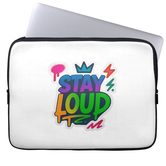 Funda Para Portátil Stay Loud Graffiti Neon Artwork (Frente)