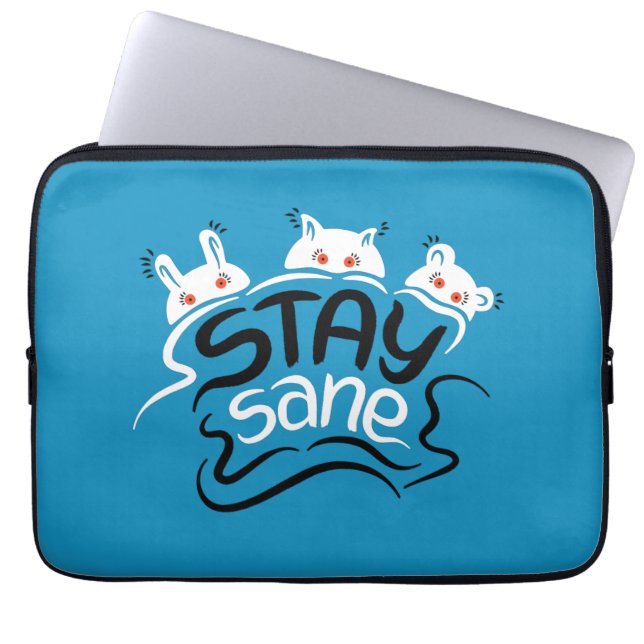 Funda Para Portátil Stay Sane Funny Madness Typography (Frente)