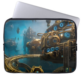 Funda Para Portátil Steampunk Ciudad perdida de Atlantis