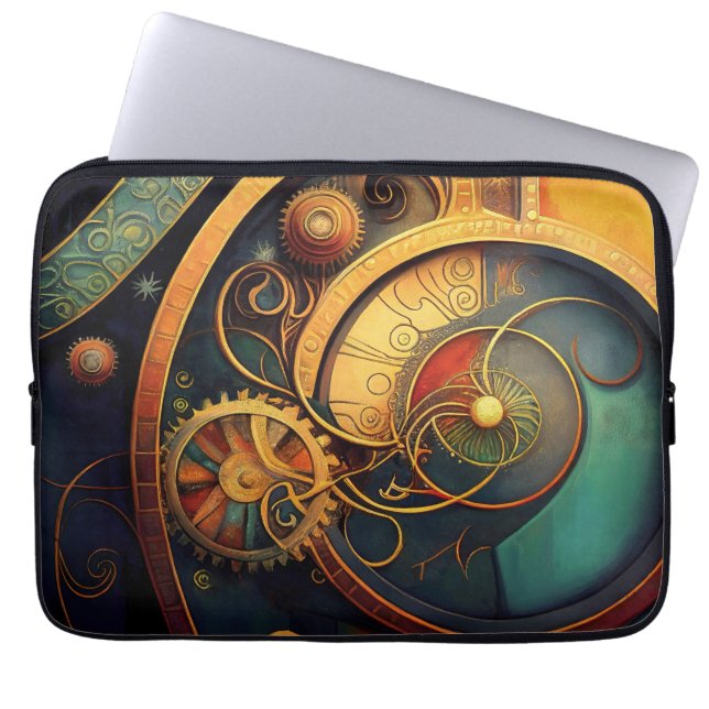 Funda Para Portátil Steampunk Clockwork Abstract Design (Frente)