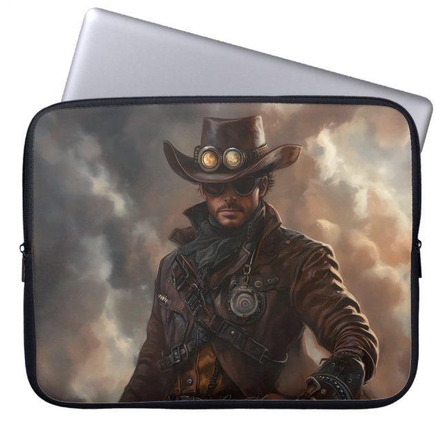 Funda Para Portátil Steampunk Cowboy (Frente)