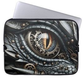 Funda Para Portátil Steampunk Dragon Oye Closeup Ai Art