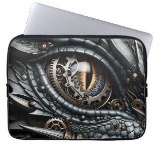 Funda Para Portátil Steampunk Dragon Oye Closeup Ai Art