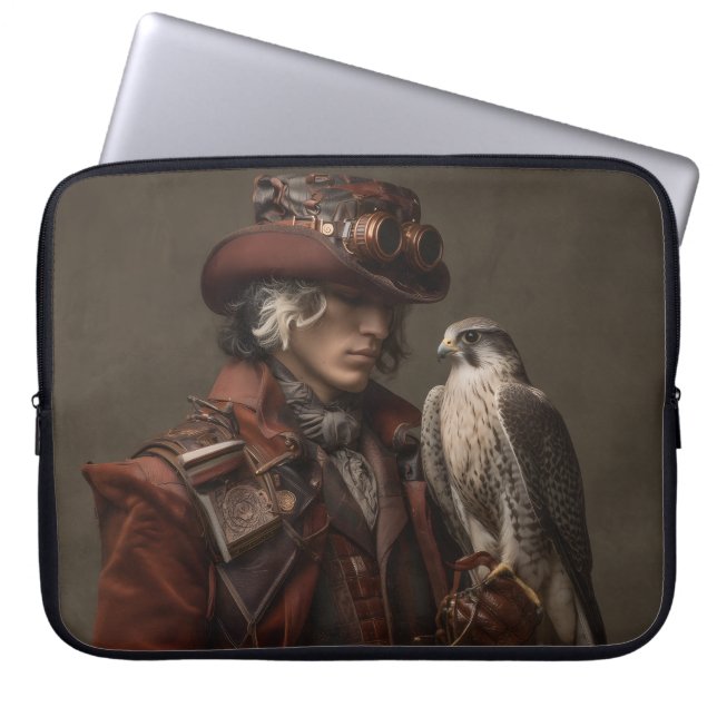 Funda Para Portátil Steampunk Falconer (Frente)