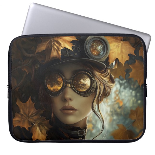 Funda Para Portátil Steampunk Lady (Frente)