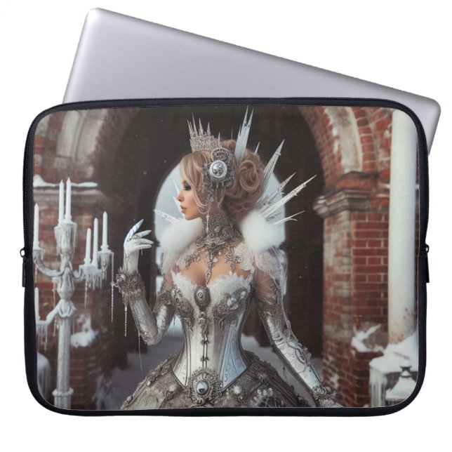 Funda Para Portátil Steampunk Victorian Industrial Winter Queen (Frente)