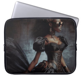 Funda Para Portátil Steampunk Vintage Victoria Lady Black Raven