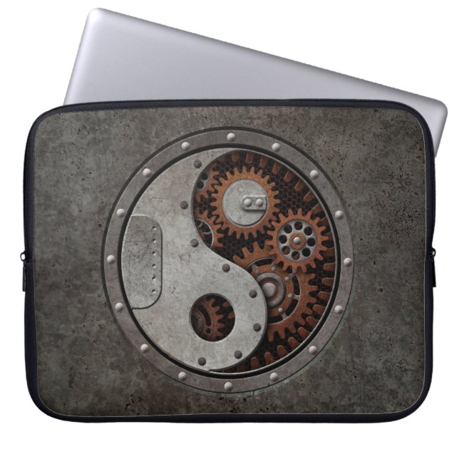 Funda Para Portátil Steampunk Yin Yang (Frente)
