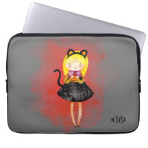 Stellalunarts Chica lindo gato Halloween