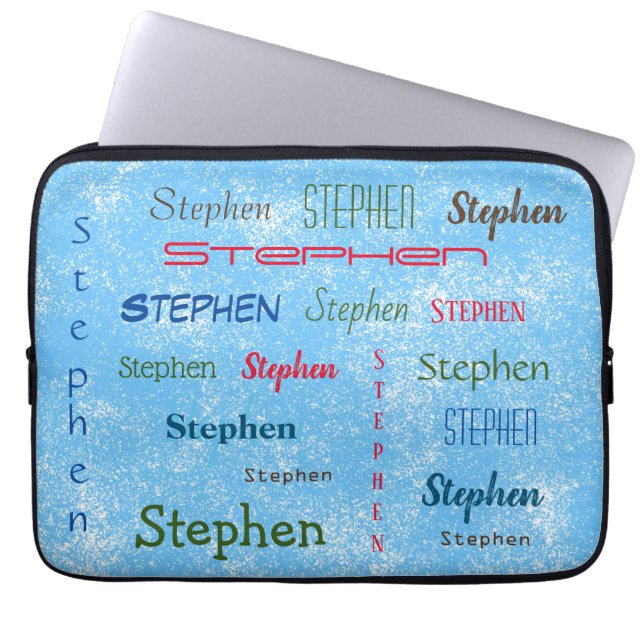 Funda Para Portátil Stephen Personalizado de muchos nombres personaliz (Frente)