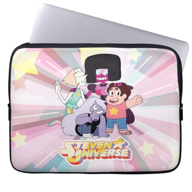 Funda Para Portátil Steven Universe | Crystal Gem Group Huddle (Frente)