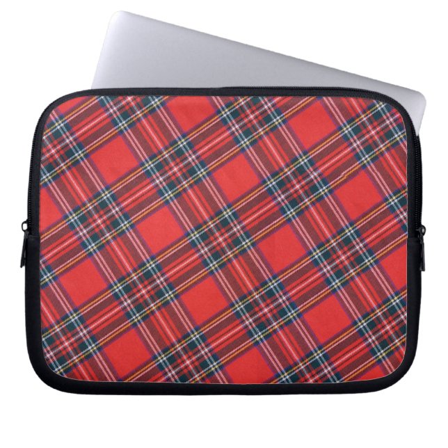 Funda Para Portátil Stewart Royal Modern Tartan Laptop Sleeve (Frente)
