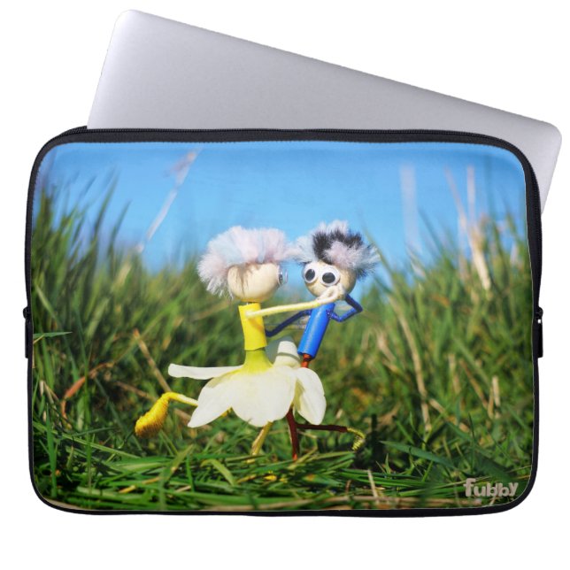 Funda Para Portátil Stijldansende Fubby's in Narcissen jurk. (Frente)