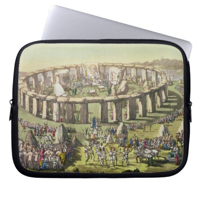 Funda Para Portátil Stonehenge, o un templo circular de los druidas, (Frente)