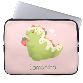 Funda Para Portátil Strawberry Matcha Dinosaur 
