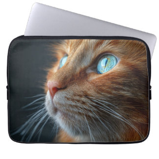 Funda Para Portátil Stunning Fluffy Ginger Cat Profile - Blue Eyed