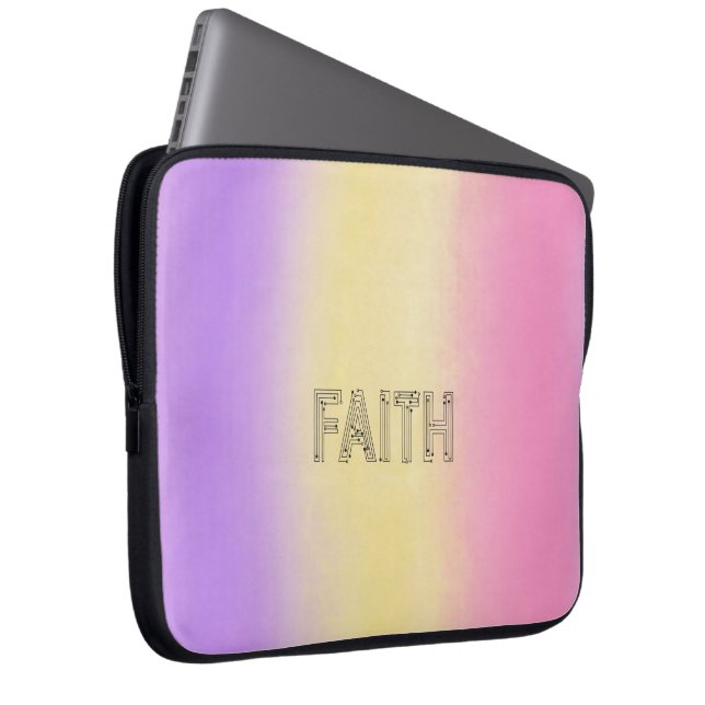 Funda Para Portátil Stylish faith typography  (Anverso derecho)
