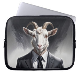 Funda Para Portátil Stylish horned figure in sharp formal attire art