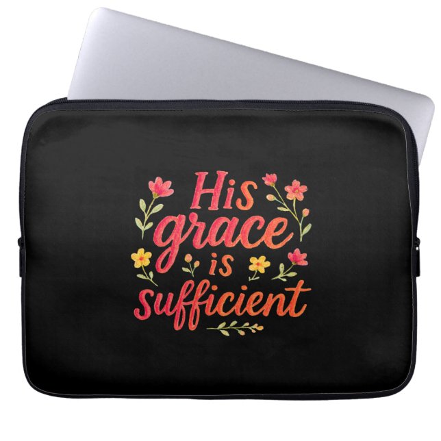 Funda Para Portátil Su Gracia es Suficiente (Frente)