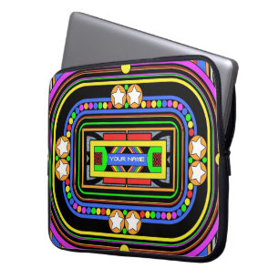 Funda Para Portátil Su nombre en luces