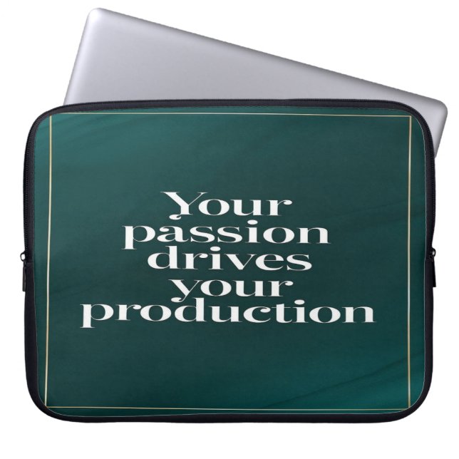 Funda Para Portátil Su pasión impulsa su opción de producción 2 (Frente)