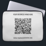 Funda Para Portátil Su Personalizado de código QR Mensajes de texto y<br><div class="desc">Colores y fuentes personalizados - Diseñar sus propias mangas personalizadas para portátiles con código QR Analizar información y nombre sitio web o Personalizado texto Promocional para portátiles empresariales / regalo - Añadir su código QR - Imagen - Foto o logotipo / y nombre - Compañía / sitio web o correo...</div>