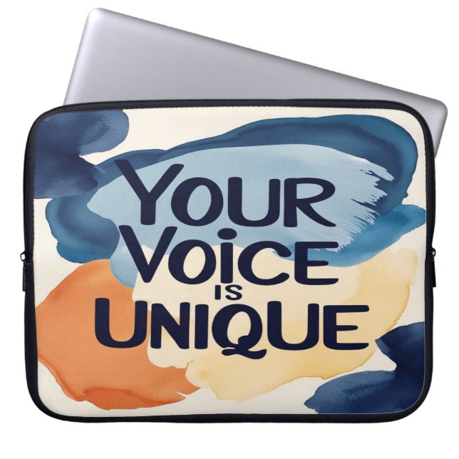Funda Para Portátil Su voz es única opción 2 (Frente)
