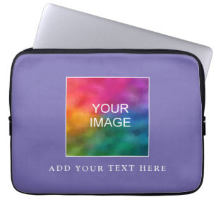 Funda Para Portátil Subir imagen de foto elegante Periwinkle Purple