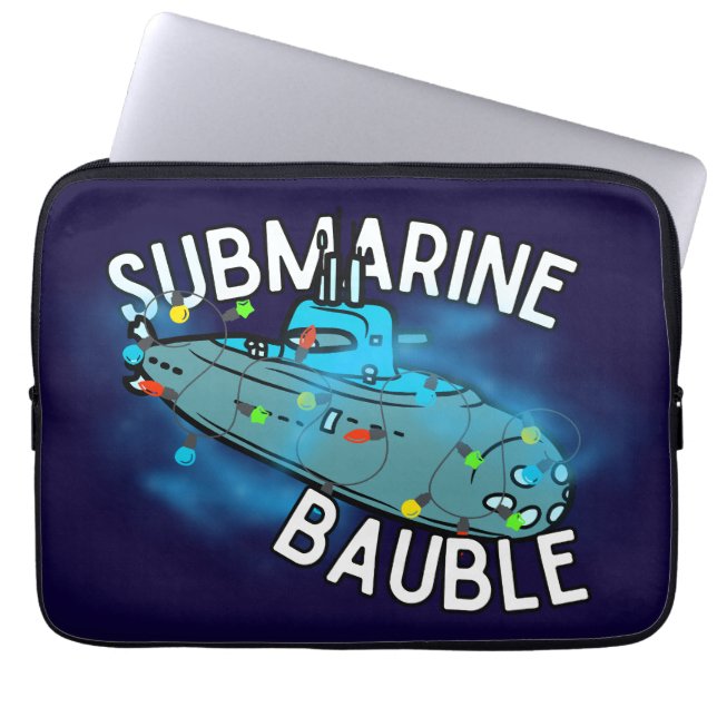 Funda Para Portátil Submarino, bauble, navidades (Frente)