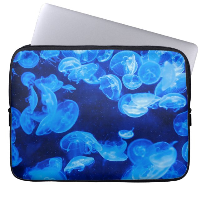Funda Para Portátil Submarino Blue Jellyfish (Frente)