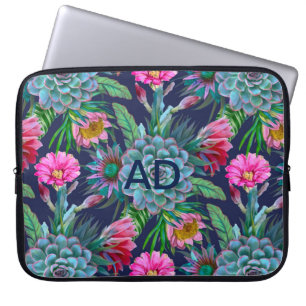 Funda Para Portátil Suculento jardín tropical