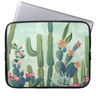 Funda Para Portátil Suculentos: patrón de cactus vintage