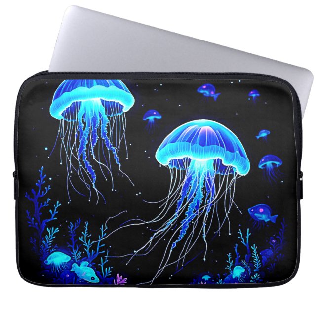 Funda Para Portátil Sueño bioluminiscente de medusas (Frente)