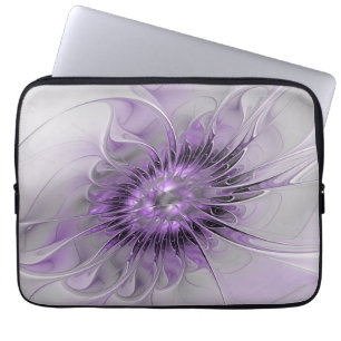 Funda Para Portátil Sueño de Flor de Lavanda Arte Fractal Abstracto Mo