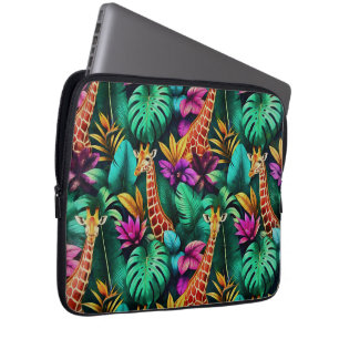 Funda Para Portátil Sueño de jirafa en la jungla Patrón de superficie 
